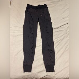 Lululemon black dance studio joggers, size 4